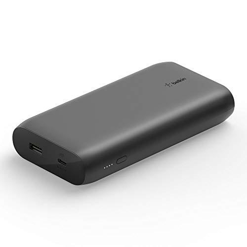 Belkin batería externa USB-C PD 20K (cargador portátil de carga rápida con puertos USB-C + USB