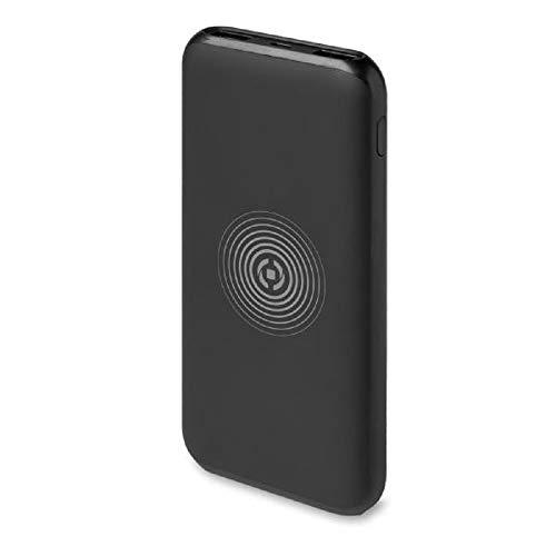 Celly Power Bank 6.000 mAh Carga inalámbrica, Batería externa carga rápida portátil con Doble Salida USB 10w