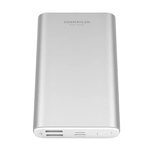 VONMÄHLEN Evergreen Powerbank 10000mAh - Batería Externa &amp; Portátil para Móviles con QC 3.0 y Carga Rápida 18W