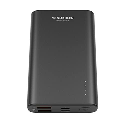 VONMÄHLEN Evergreen Powerbank 10000mAh - Batería Externa &amp; Portátil para Móviles con QC 3.0 y Carga Rápida 18W