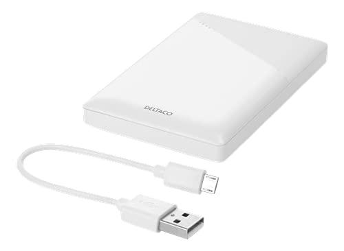 DELTACO PB-A1000 - Batería Externa de 5000 mAh con 4 Puertos USB-A para Smartphones y tabletas