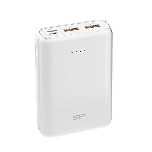 Silicon Power USB C Power Bank 10000mAh, Cargador portátil con Carga rápida 3.0