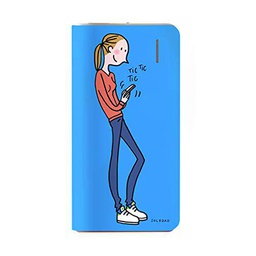 Soledad Powerbank de 6.000 mAh con ilustración Connected de Soledad Bravi sobre fondo Azul; Capacidad de 3 a 4 Cargas y dos puertos USB