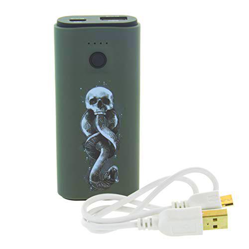 Harry Potter Death Eater Power Bank | Cargador portátil ultrarresistente de 5200 mAh | Entrada y Salida USB para la mayoría de Dispositivos Inteligentes