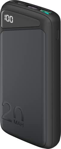 Goobay 53939 QC 3.0 Powerbank 20.000mAh con función de Carga rápida/Batería Externa/Power Bank para Smartphone y Tablet/Cargador Powerpack con 2 Puertos USB-A