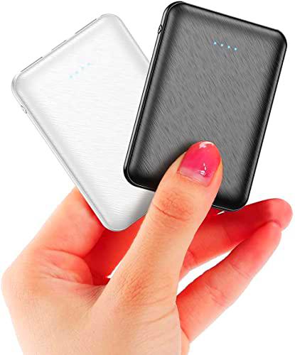 (2 Piezas) EUARY PowerBank 5000mAh - Cargador portátil Ultra Compacto con Salida 2A