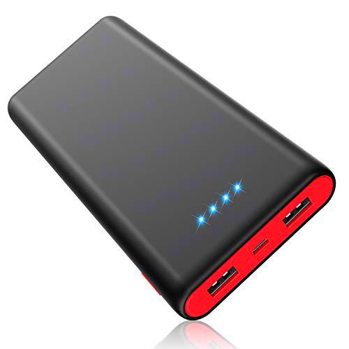 HETP Batería Externa de 25800 mAh, diseño clásico, Negro y Rojo