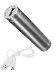 Shot Case Batería Externa para Xiaomi Redmi Note 6 Pro Universal Power Bank 2600 mAh con Cable USB/Micro USB de Emergencia (Plata)