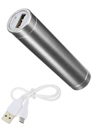 Shot Case Batería Externa para Xiaomi Redmi Note 7 Universal Power Bank 2600 mAh con Cable USB/Micro USB de Emergencia para teléfono (Plata)