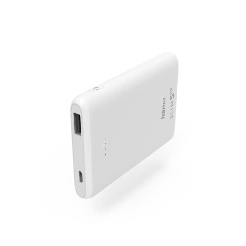 Hama Power Pack Slim 5HD (Batería Externa 5000mAh, Batería Portátil Carga Rápida