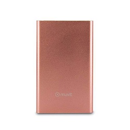 muvit Power Bank 3000 mAh USB 2A Cable USB-MicroUSB Oro Rosa