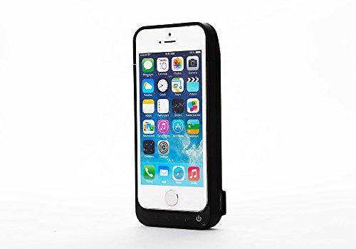 Mbuynow 4200 mAh Carcasa de Copia de Seguridad Batería Externa Cargador de batería Carcasa para Apple iPhone 5 5 C 5S (Negro)