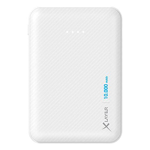 Batería Adicional XLayer Powerbank Micro Carbon White 10.000 mAh batería Externa para iPhone