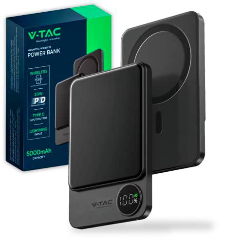 V-TAC Power Bank Magnético Compatible con MagSafe - 5000 mAh