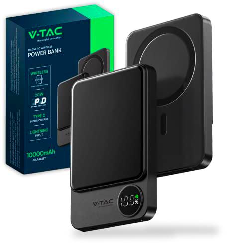 V-TAC Power Bank Magnético Compatible con MagSafe - 10000 mAh