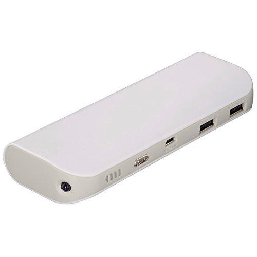 Hama 00137409 oleoducto de Fuente de alimentación (10400 mAh) Blanco/Gris