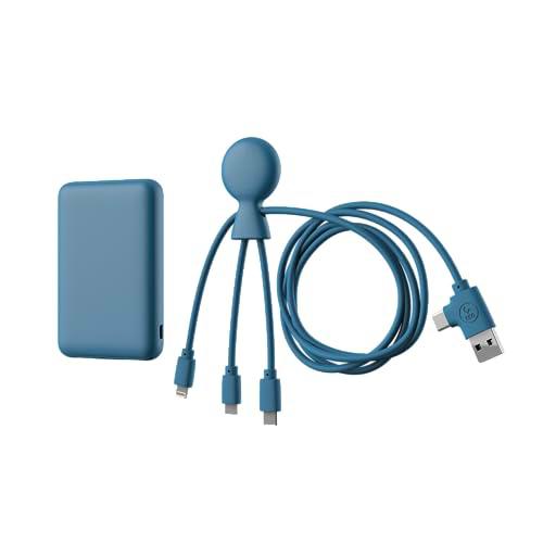 Xoopar Batería externa 5000mAh plástico reciclado - Cable multiUSB 4 en 1: USB C