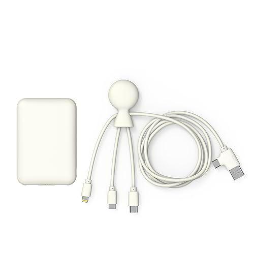 Xoopar Batería externa 5000mAh plástico reciclado - Cable multiUSB 4 en 1: USB C