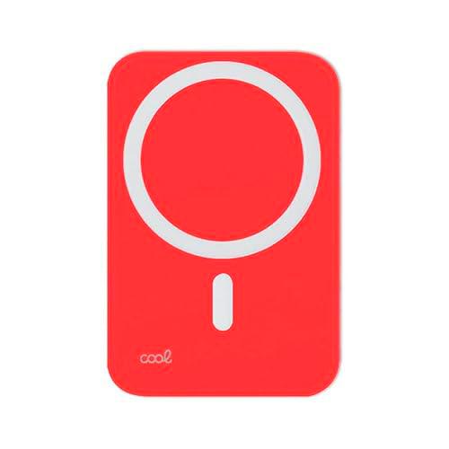 Bateria Externa Universal MAGNÉTICA Power Bank Qi 5000 mAh Cool Rojo