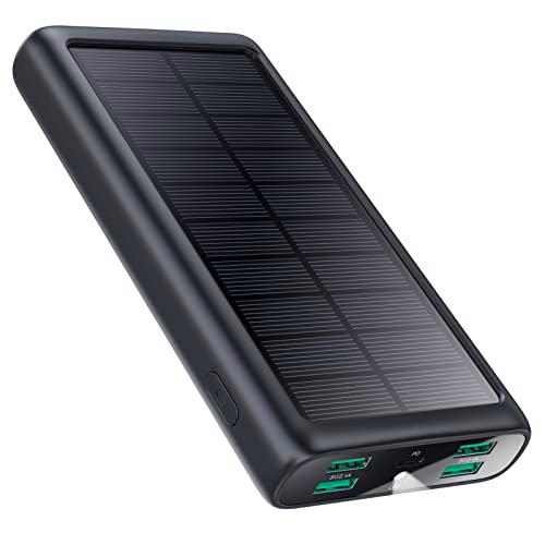 Ekrist Power Banks, 24800 mAh Cargador de teléfono portátil Dual USB de Carga rápida batería Externa Ultra compacta con 4 Luces LED para iPhone Samsung teléfonos móviles