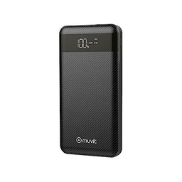 Muvit MUCHP0120 - Power Bank Carbon 10000mAh 2 USB (2A/3A) + 3 inputs (Micro USB