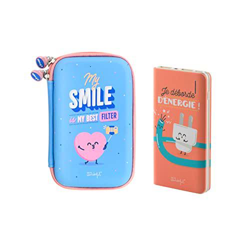 Estuche Tecnológico Rígido 2.5 Smile + Powerbank 6.000Mah Deborde