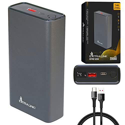 Extralink EPB-126, Bateria Externa Carga Rapida, Power Bank 20000mAh