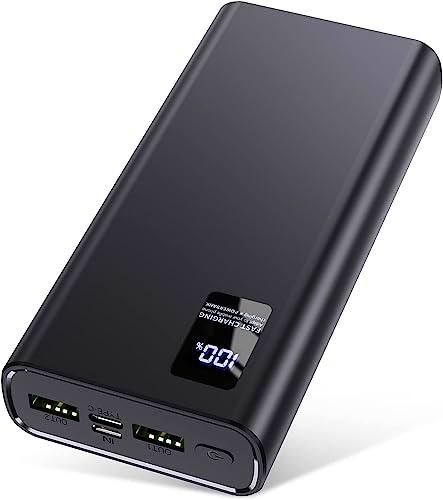 Bateria Externa Carga Rapida,22.5W Batería Externa 24000mAh Power Bank con Pantalla LED Bateria Portatil USB C con 2 Entradas y 3 Salidas Compatible con iPhone