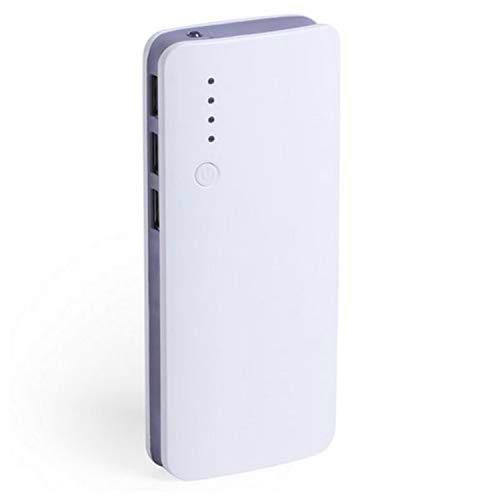 BigBuy Tech 145779 Power Bank con Triple USB 10000 mAh, Blanco