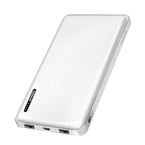 Powerbank 10.000 mAh, 2 Puertos USB-A + 1 USB-C (para Dispositivos) con función de Carga rápida