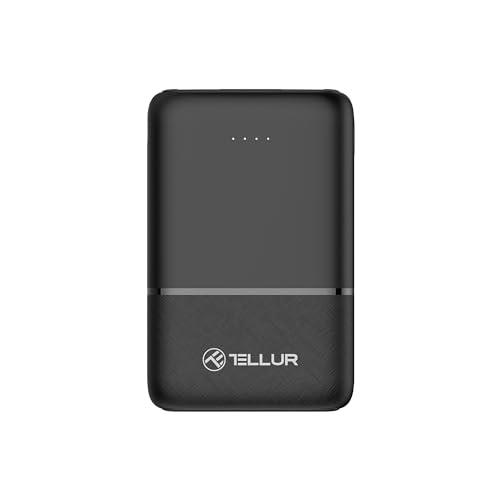 Tellur Batería Externa de 5000 mAh, 2 Puertos USB+USB-C+MicroUSB