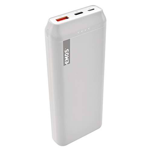 EMOS AlphaQ20 Powerbank 20000 mAh Quick-Charge Batería Externa con USB-C + Cable Micro USB