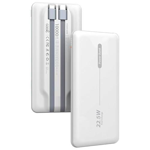 Batería Externa Universal Power Bank 10.000 mAh PD 22.5W (2 Cables) Blanco